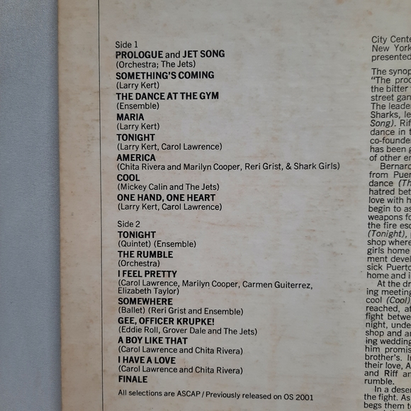 "West Side Story" Record Album LP Vinyl 1973 - Picture 5 of 11
